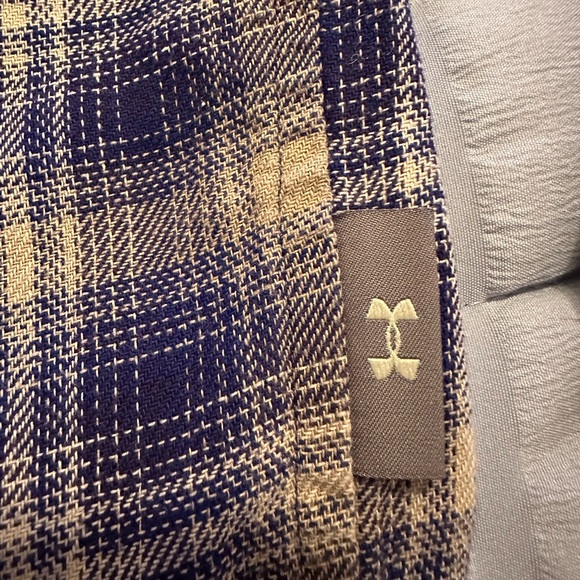 Blue and cream Under Armour‎ Tradesman Flex Flannel Shirt Men’s size L - Picture 14 of 15
